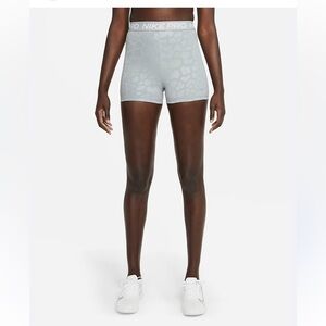 Nike Pro - Dri Fit, Tight fit, High rise Gray  Animal Print athletic shorts